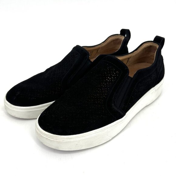 Vionic Kimmie Perf Perforated Slip-On Sneakers Black Suede Size 9.5 - Picture 10 of 10